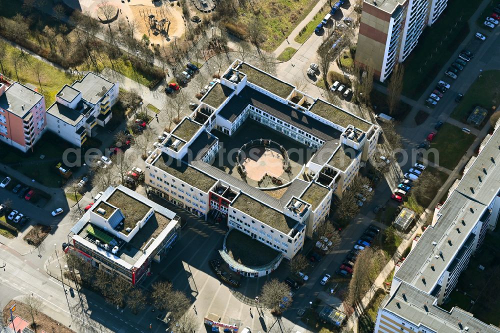Berlin from the bird's eye view: Office building on street Havemannstrasse in the district Marzahn in Berlin, Germany