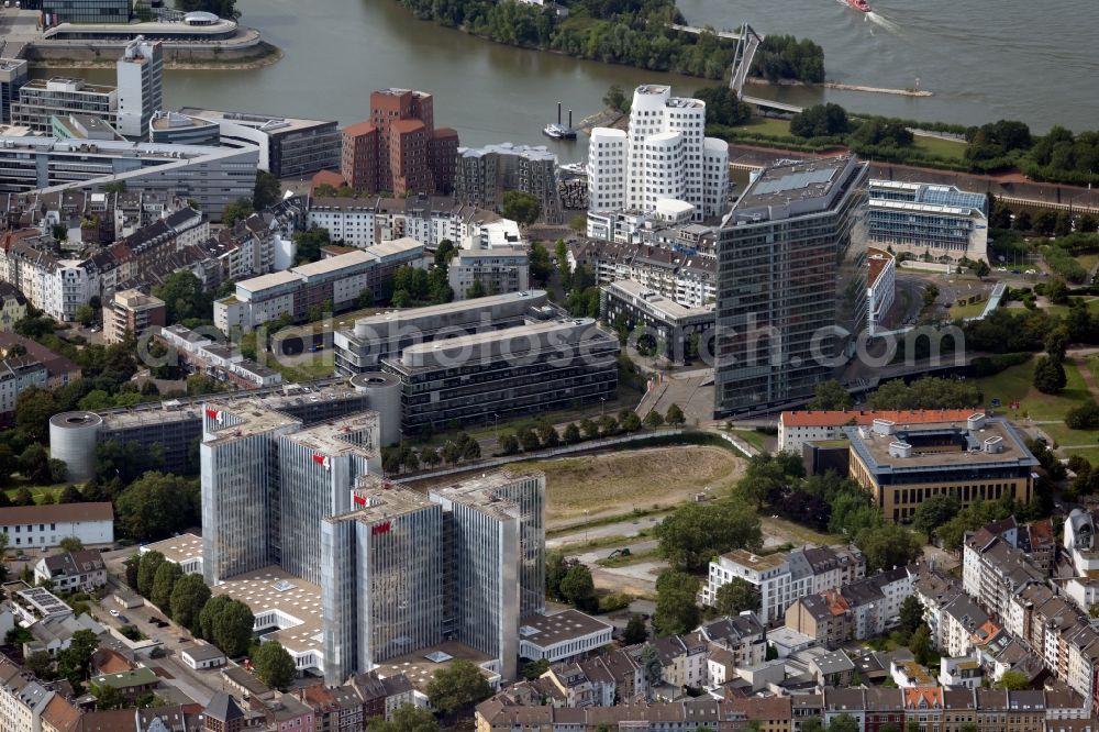 Aerial photograph Düsseldorf - Office building RWI4 on Voelklinger Strasse in Duesseldorf at Ruhrgebiet in the state North Rhine-Westphalia, Germany