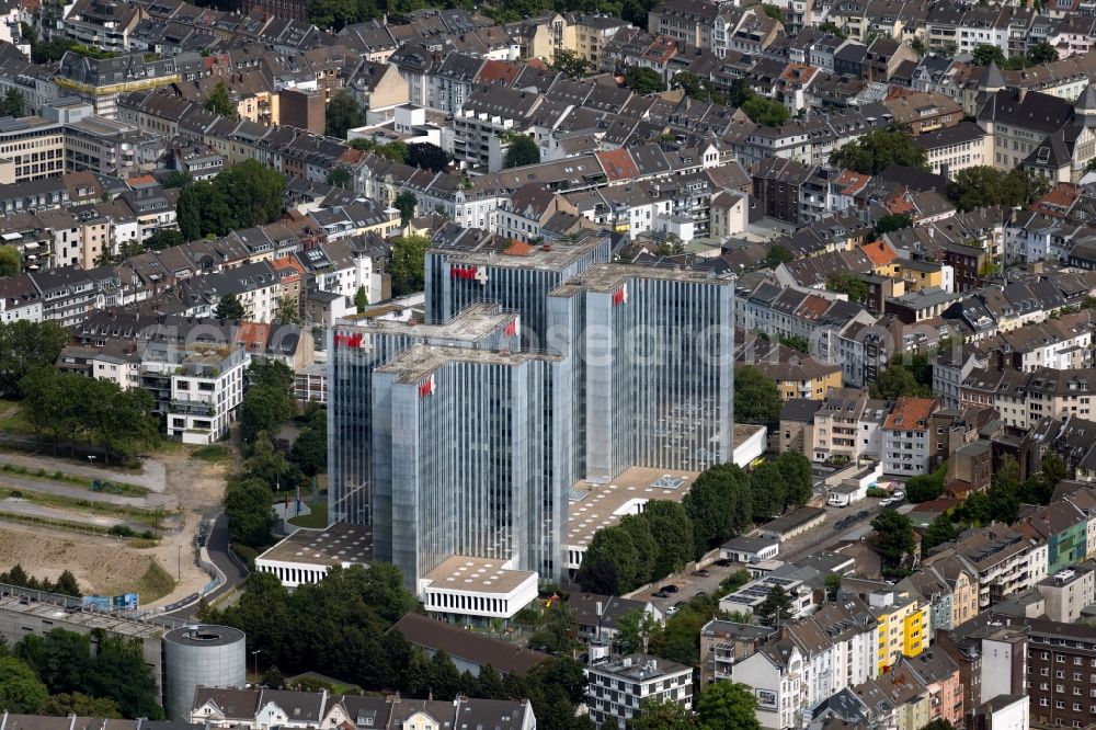 Aerial image Düsseldorf - Office building RWI4 on Voelklinger Strasse in Duesseldorf at Ruhrgebiet in the state North Rhine-Westphalia, Germany