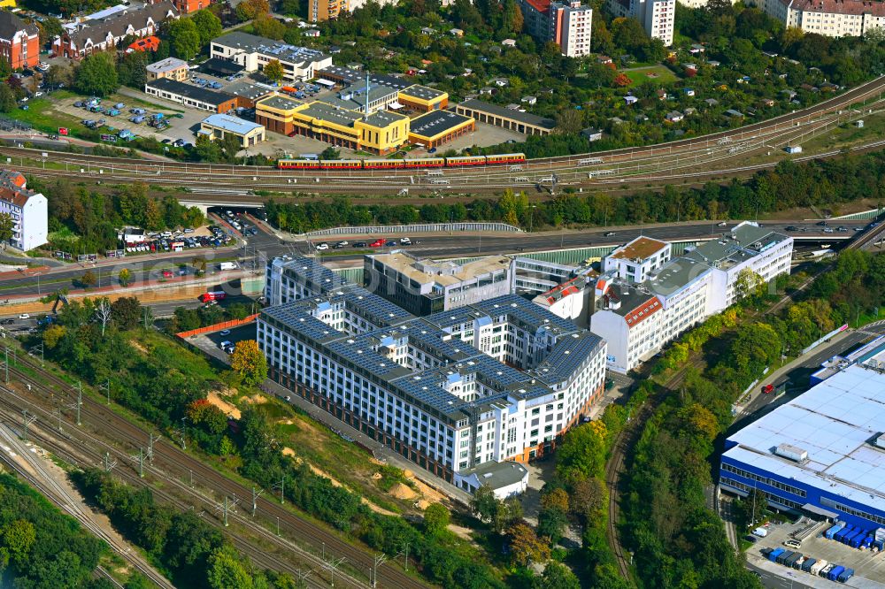 Aerial photograph Berlin - Office building on Sachsendamm in the district Schoeneberg in Berlin, Germany