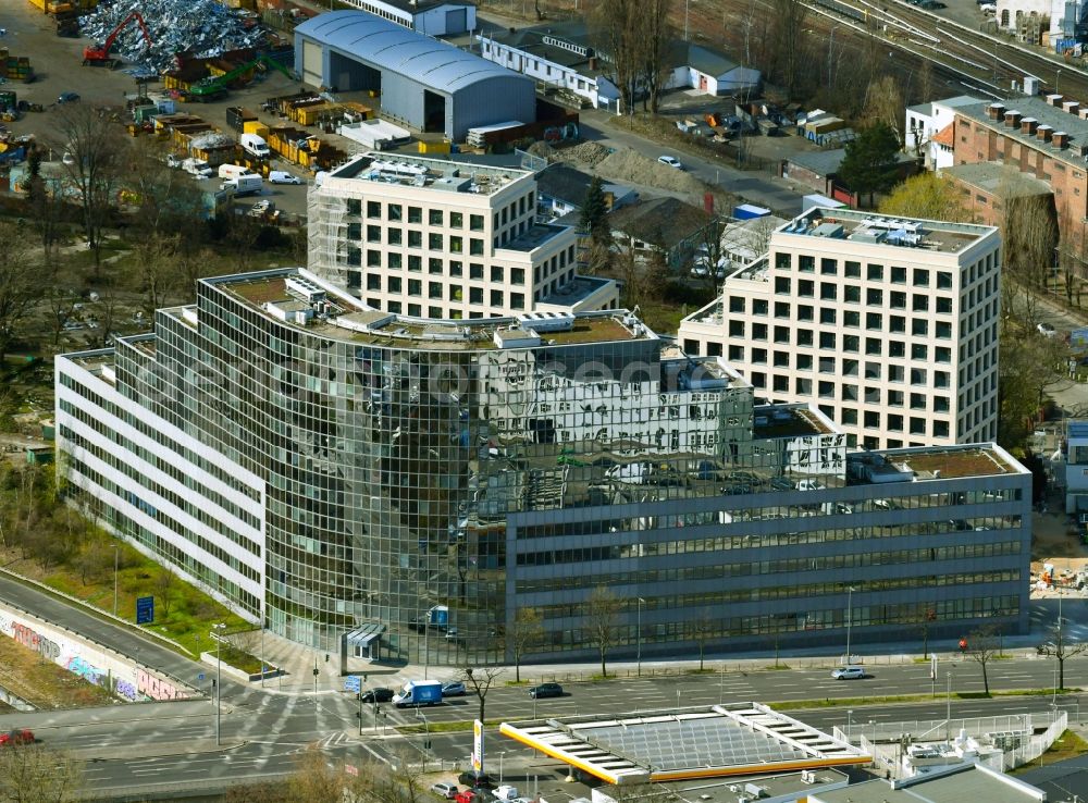 Aerial photograph Berlin - Office building on Sachsendonm in the district Schoeneberg in Berlin, Germany