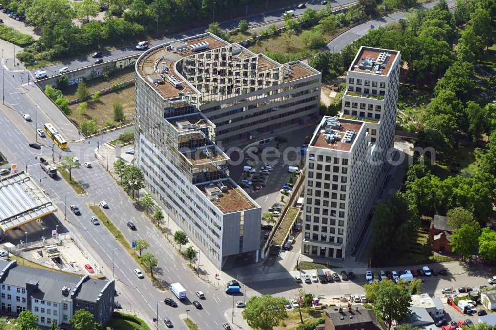 Aerial image Berlin - Office building on Sachsendonm in the district Schoeneberg in Berlin, Germany