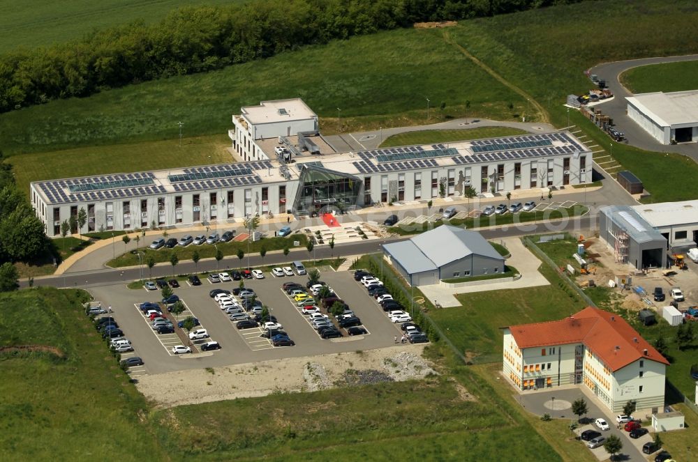 Aerial image Weimar - Office building of Saller Bau GmbH In of Buttergrube in the district Legefeld in Weimar in the state Thuringia, Germany