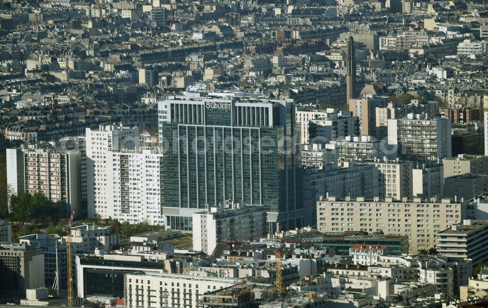 Levallois-Perret from the bird's eye view: Office building of the company SAP in Levallois-Perret in Ile-de-France, France