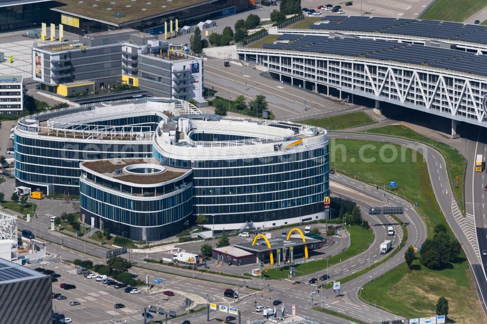Aerial image Stuttgart - Office building Sky Loop in Stuttgart in the state Baden-Wuerttemberg, Germany