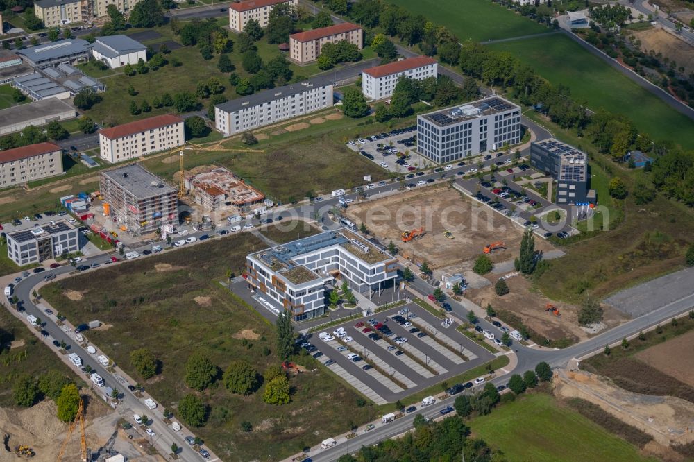 Aerial photograph Würzburg - Office building Skyline Hill in the district Frauenland in Wuerzburg in the state Bavaria, Germany