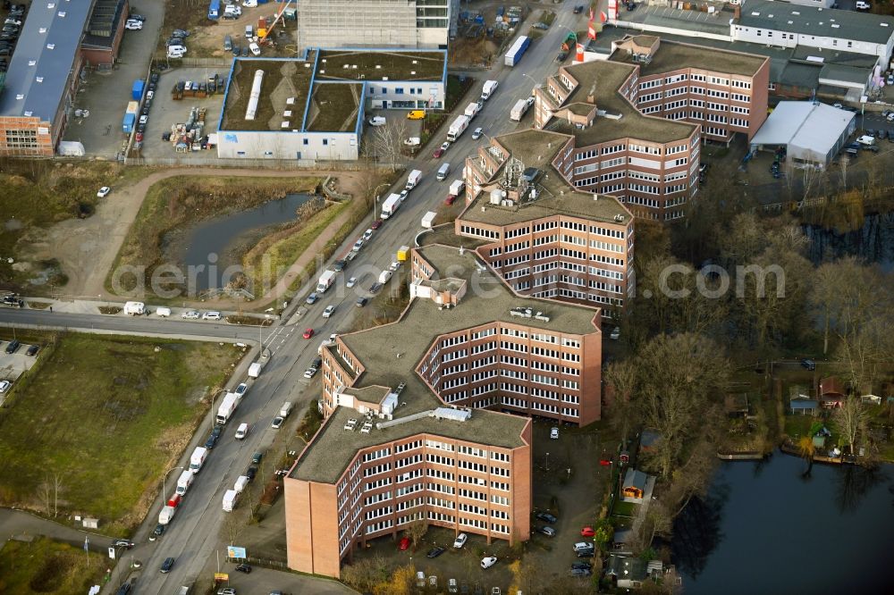 Hamburg from above - Office building on the outskirts in the district Tonndorf in Hamburg, Germany