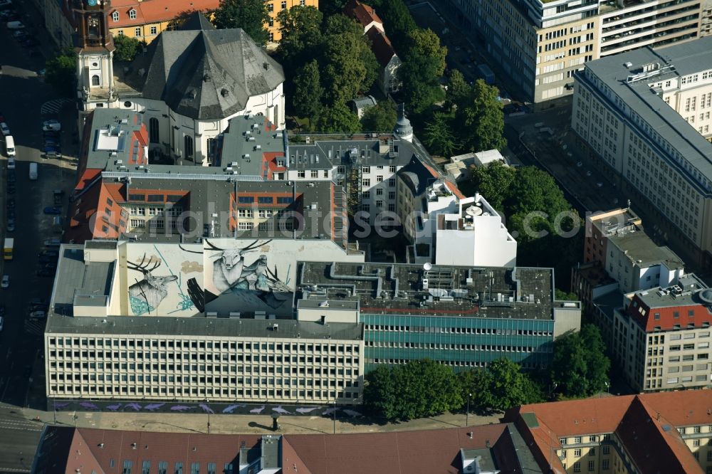 Berlin from above - Office building Stralauer Strasse corner Klosterstrasse in the district Mitte in Berlin, Germany