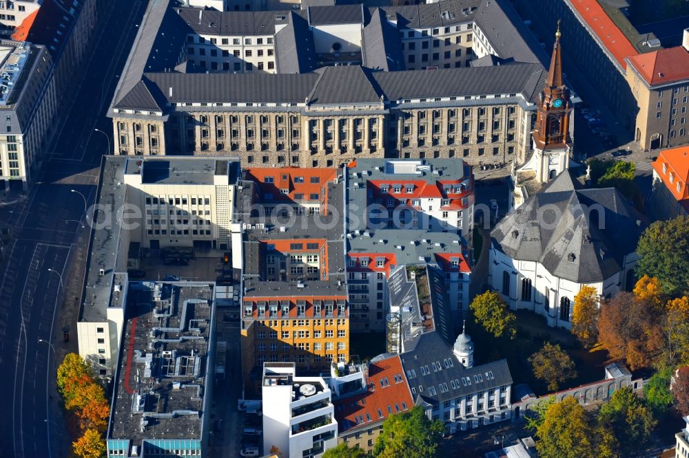 Berlin from the bird's eye view: Office building Stralauer Strasse corner Klosterstrasse in the district Mitte in Berlin, Germany