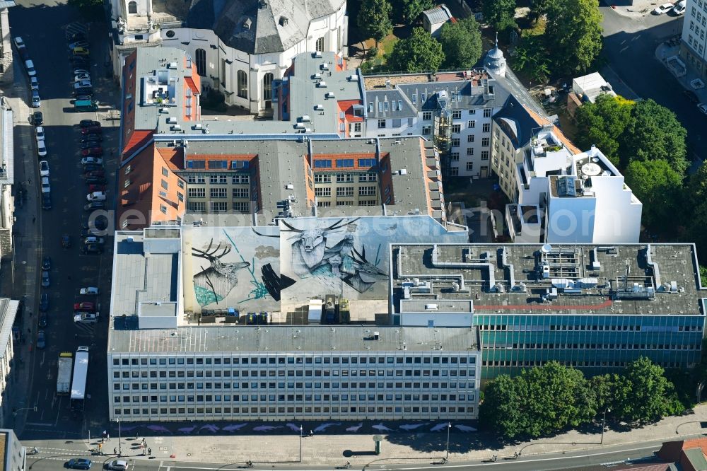 Berlin from above - Office building Stralauer Strasse corner Klosterstrasse in the district Mitte in Berlin, Germany