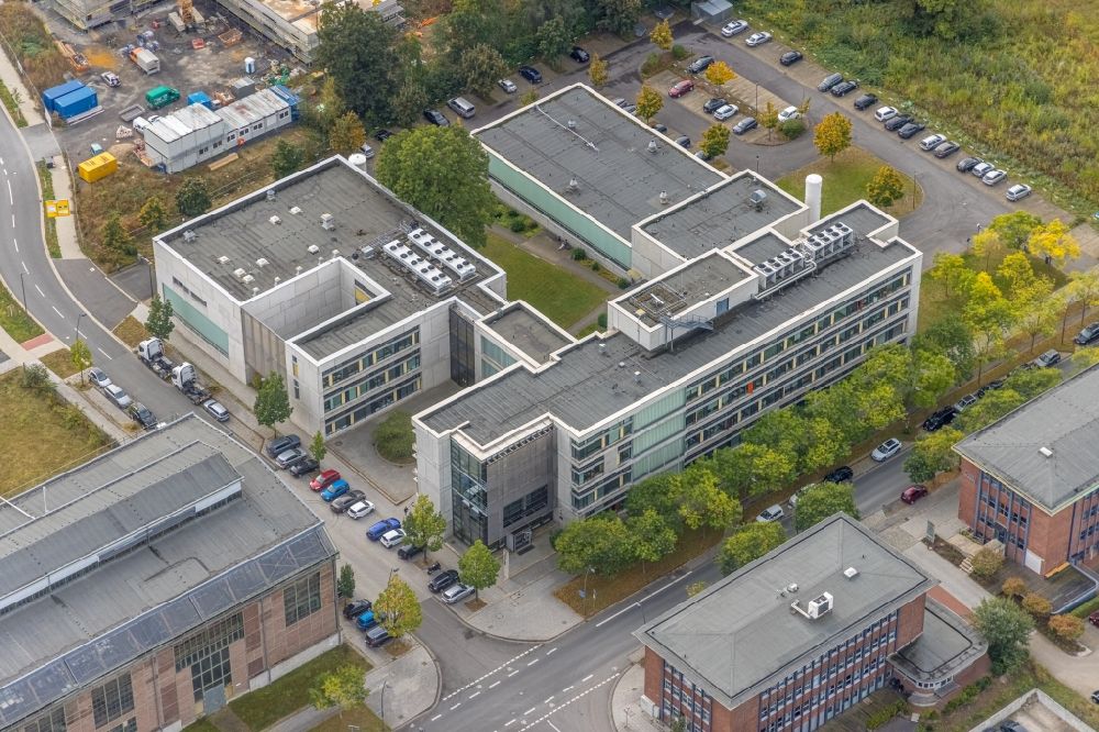 Dortmund from the bird's eye view: Office building of temicon GmbH on Konrad-Adenauer-Allee in Dortmund at Ruhrgebiet in the state North Rhine-Westphalia, Germany