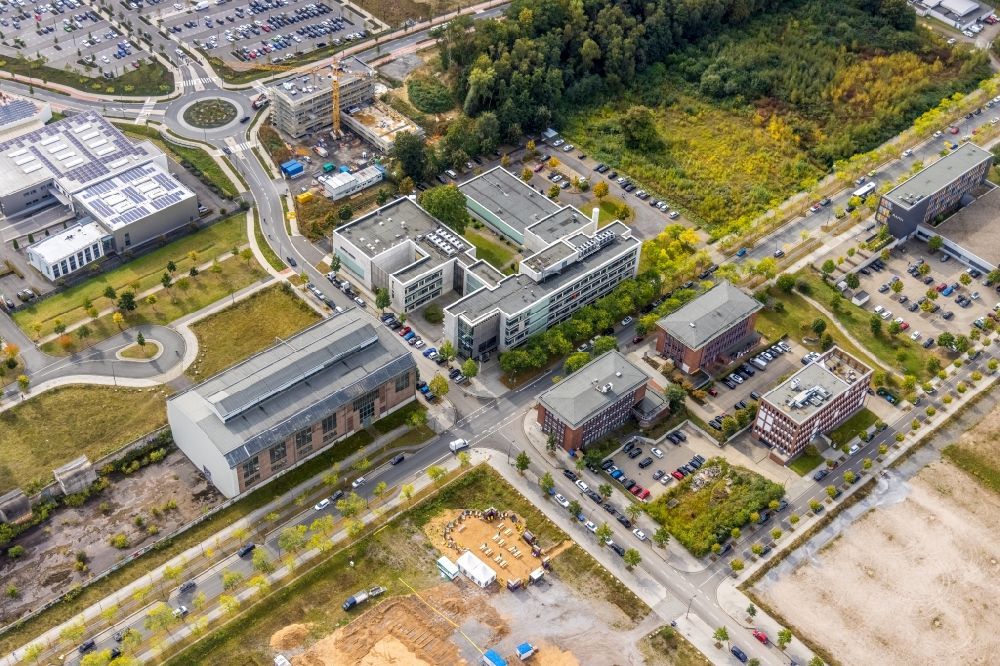 Aerial photograph Dortmund - Office building of temicon GmbH on Konrad-Adenauer-Allee in Dortmund at Ruhrgebiet in the state North Rhine-Westphalia, Germany