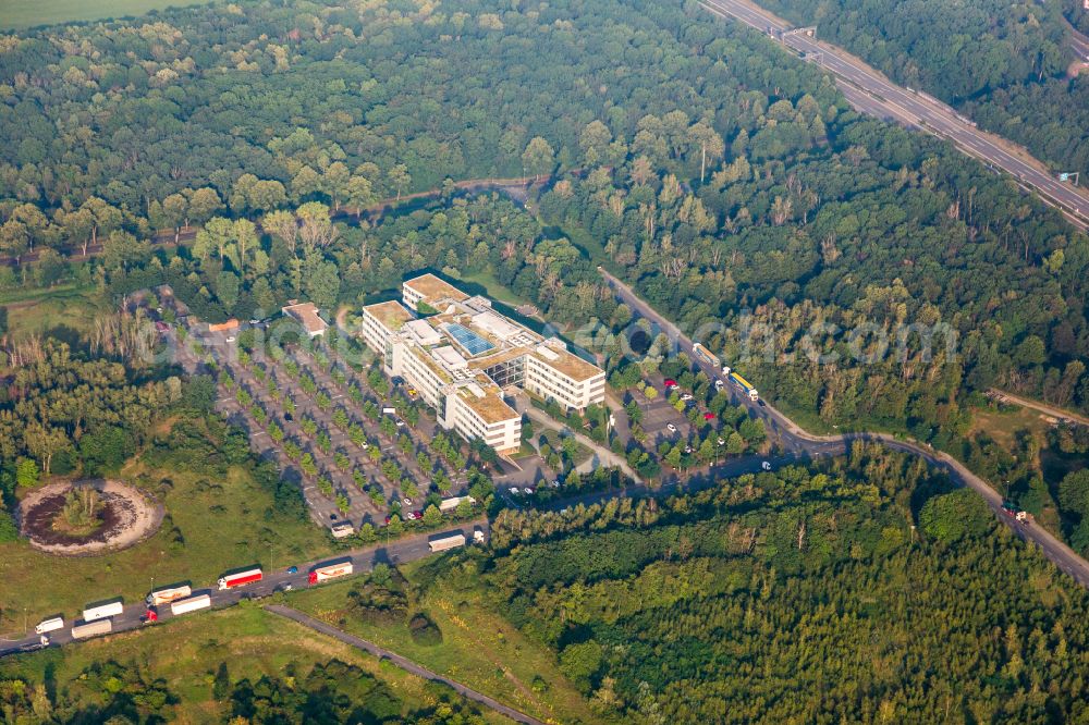 Aerial image Köln - Office building Transmission Innovation Center on street Scarletallee in the district Niehl in Cologne in the state North Rhine-Westphalia, Germany