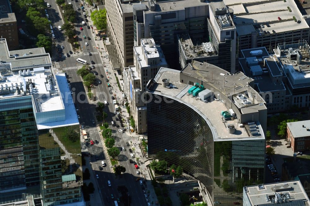 Aerial image Toronto - Office building on University Ave in Toronto in Ontario, Canada