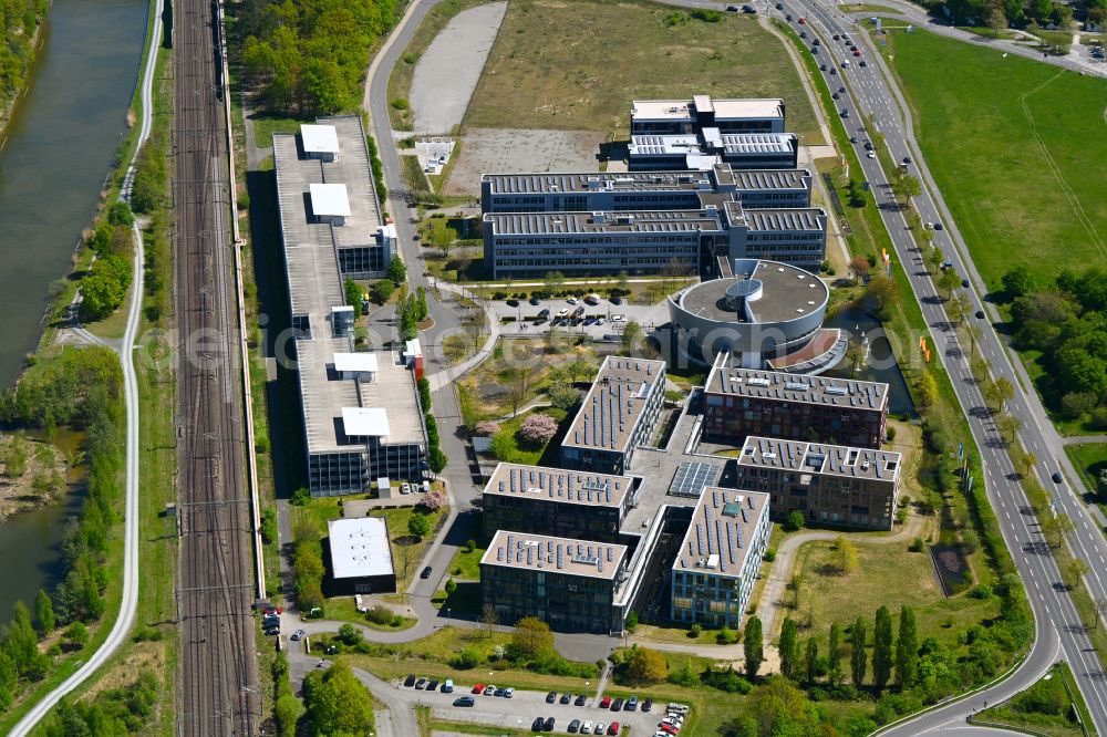 Wolfsburg from above - Office building of Volkswagen Group IT Services GmbH on street Major-Hirst-Strasse in the district Hageberg in Wolfsburg in the state Lower Saxony, Germany