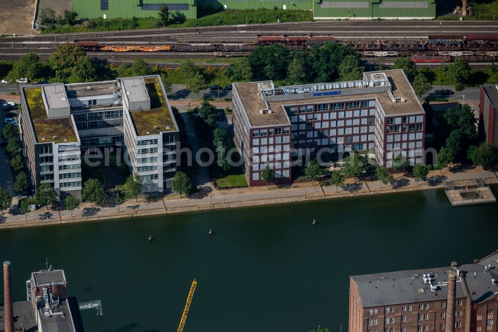 Aerial image Duisburg - Office building on Schifferstrasse in Duisburg at Ruhrgebiet in the state North Rhine-Westphalia, Germany