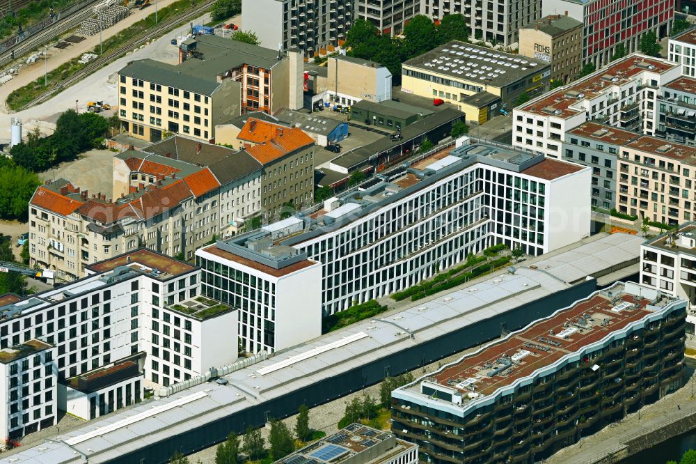 Aerial image Berlin - Office building of the MY.B CA Immo Deutschland GmbH commercial building in the new Europacity on Heidestrasse in Berlin, Germany