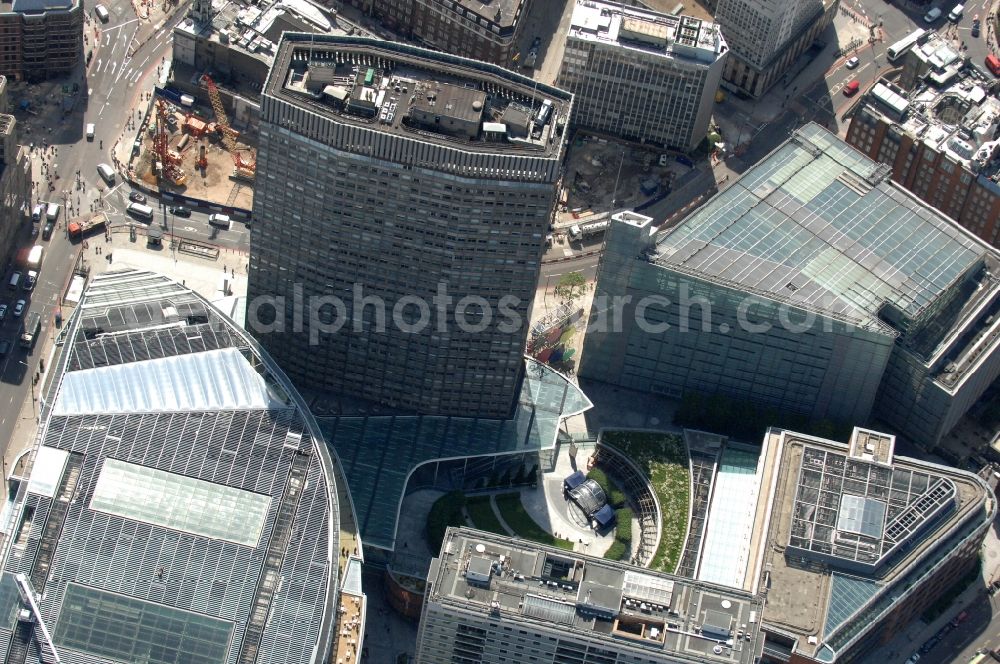 Aerial image London - View at the office and commercial complex Cardinal Place in the district City of Westminster in London in the county of Greater London in the UK. The complex consists of three buildings with over one million square meters. It was planned by the company EPR Architects and built by Sir Robert McAlpine