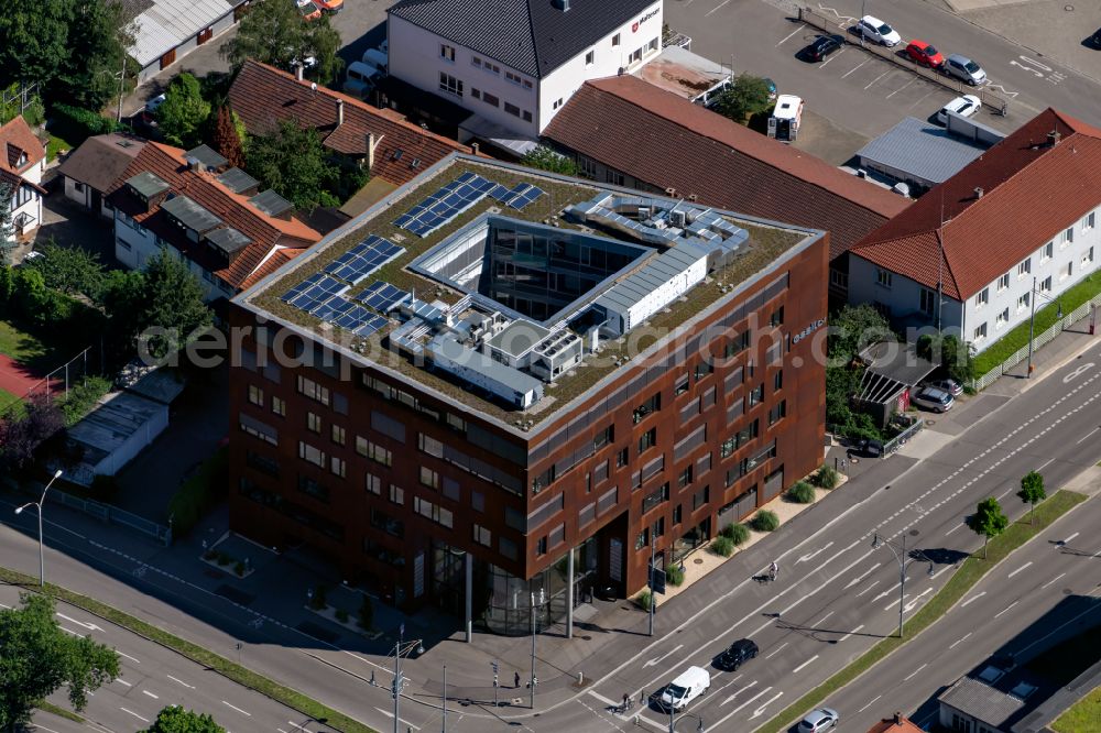 Aerial photograph Freiburg im Breisgau - Office building - production building of the company Essilor GmbH in Freiburg im Breisgau in the state Baden-Wuerttemberg, Germany