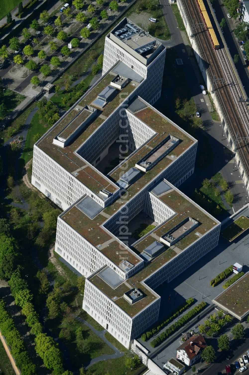 Berlin from above - Federal Ministry of the Interior - Ministry of the Interior in the district of Moabit in Berlin, Germany