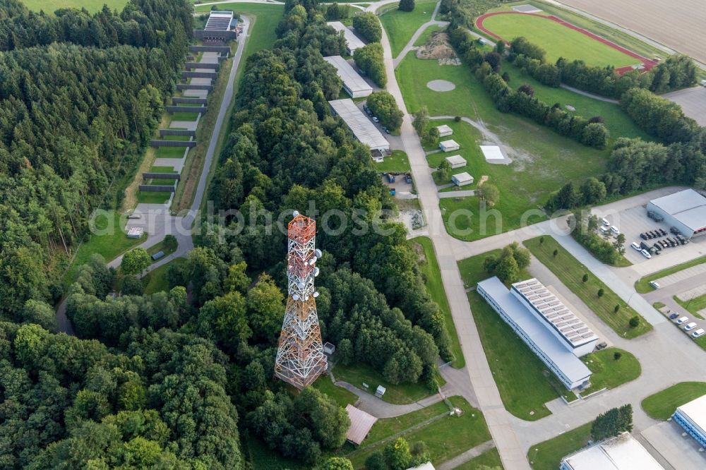 Pfullendorf from the bird's eye view: Training Area firing range aerea on Flugplatz in Pfullendorf in the state Baden-Wuerttemberg, Germany