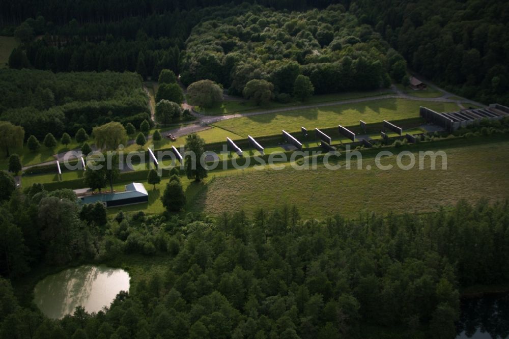 Aerial image Höxter - Training Area firing range aerea Goedelheim in Hoexter in the state North Rhine-Westphalia