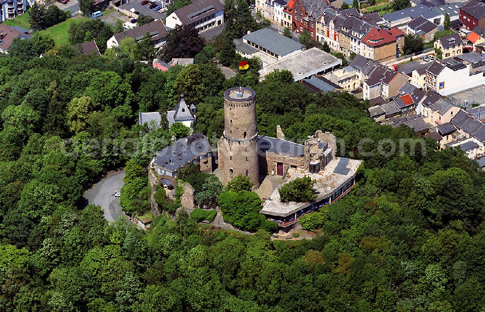 Bad Godesberg from above - Godesburg castle in Bad Godesberg on the Rhine in North Rhine-Westphalia