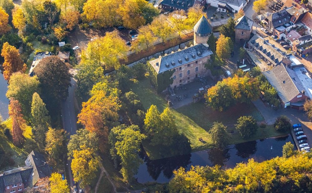 Aerial photograph Brüggen - Castle of the fortress in Brueggen in the state North Rhine-Westphalia, Germany