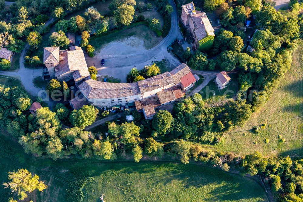 Casalgrande from the bird's eye view: Castle of the fortress Castello Casalgrande on street Via Castello Casalgrande in Casalgrande in Emilia-Romagna, Italy