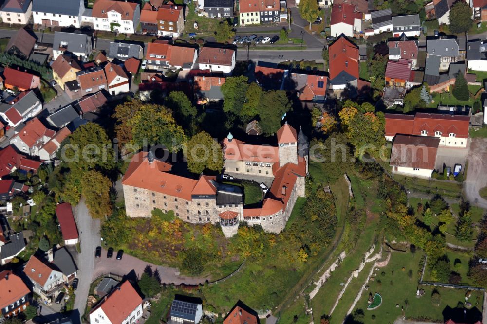 Aerial photograph Elgersburg - Castle of the fortress in Elgersburg in the state Thuringia, Germany