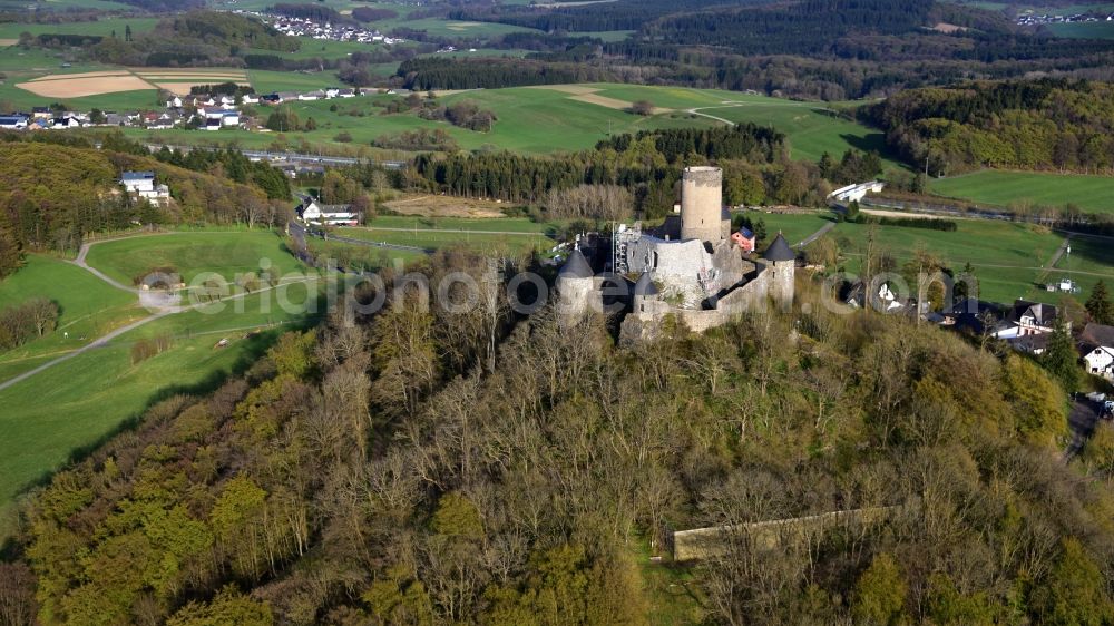 Aerial photograph Nürburg - Castle of the fortress Nuerburg in Nuerburg in the state Rhineland-Palatinate, Germany