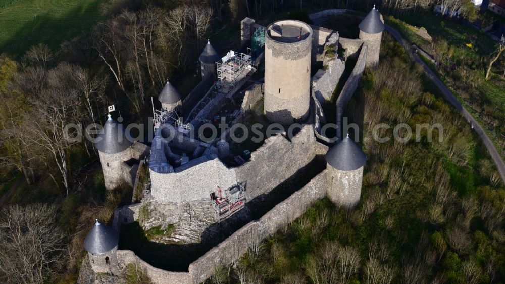Aerial photograph Nürburg - Castle of the fortress Nuerburg in Nuerburg in the state Rhineland-Palatinate, Germany