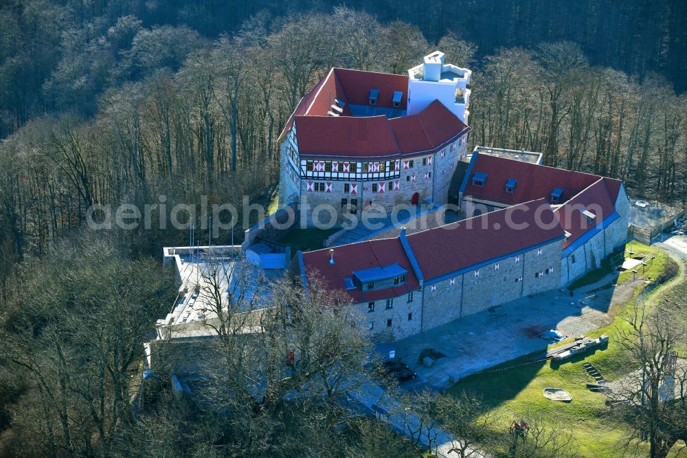 Aerial photograph Leinefelde-Worbis - Castle of the fortress Scharfenstein in Leinefelde-Worbis in the state Thuringia, Germany