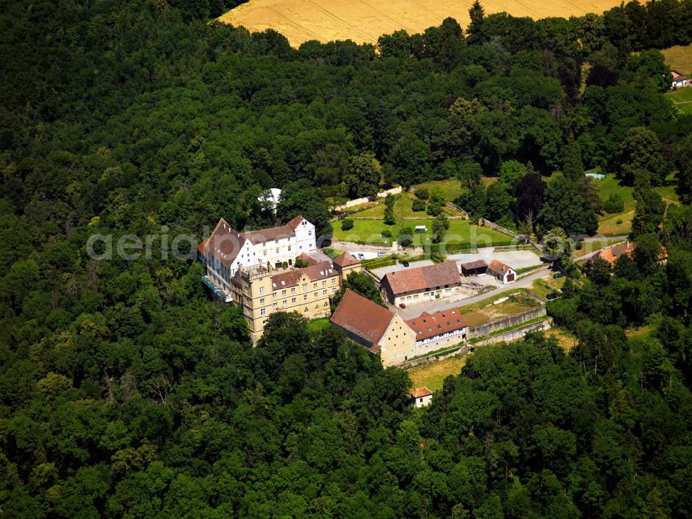 Starzach from the bird's eye view: Castle of the fortress in Starzach in the state Baden-Wuerttemberg, Germany
