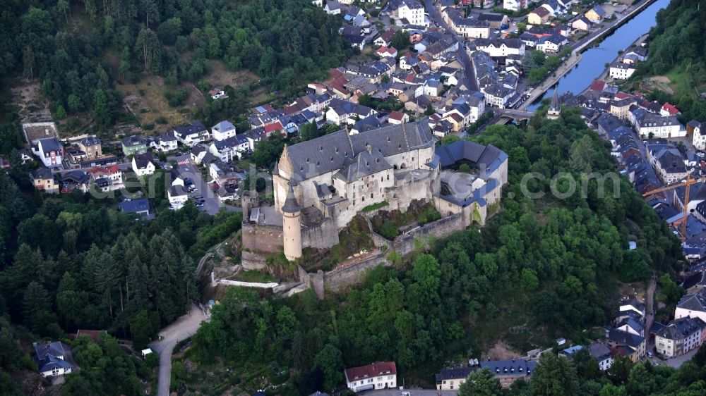 Vianden from above - Castle Vianden in Vianden in Diekirch, Luxembourg