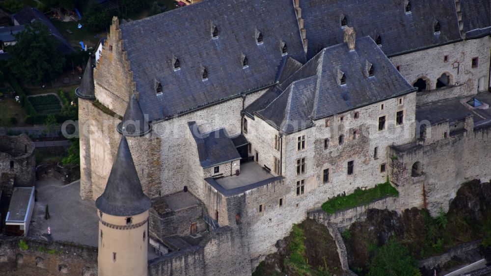 Aerial image Vianden - Castle Vianden in Vianden in Diekirch, Luxembourg