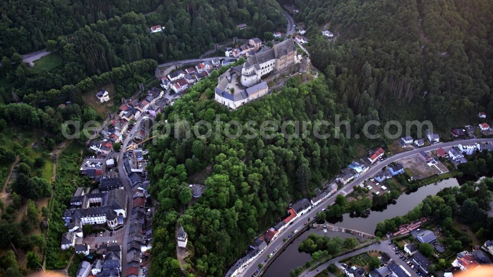 Aerial image Vianden - Castle Vianden in Vianden in Diekirch, Luxembourg