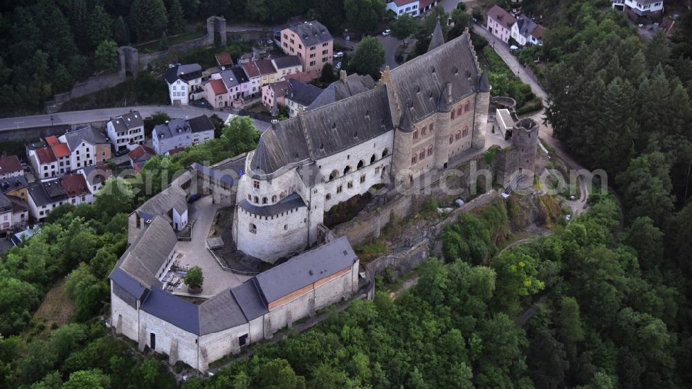 Vianden from above - Castle Vianden in Vianden in Diekirch, Luxembourg