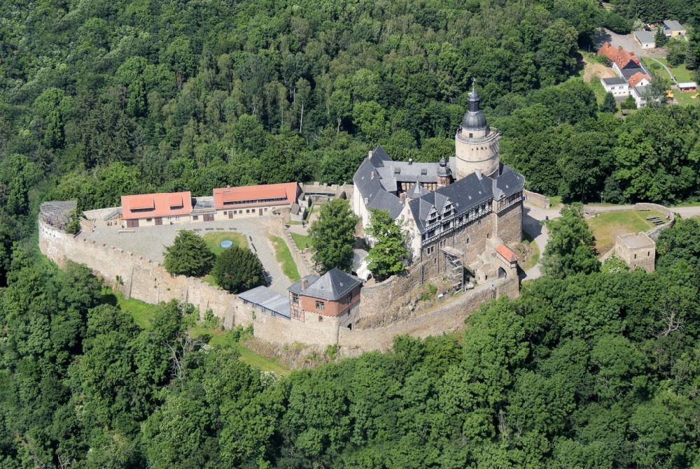 Aerial photograph Falkenstein/Harz - Castle of the fortress Falkenstein in the district Meisdorf in Falkenstein/Harz in the state Saxony-Anhalt