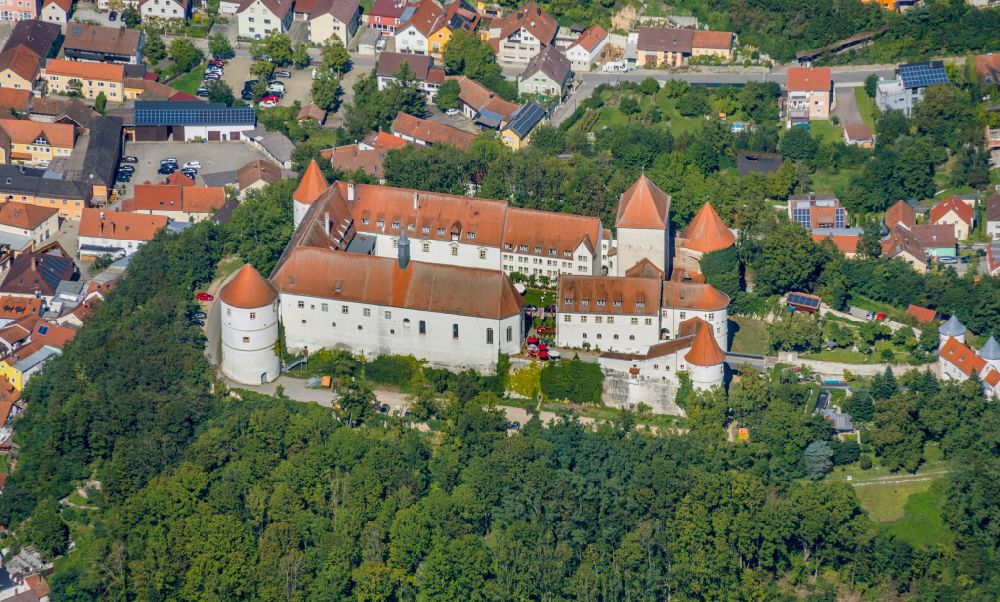 Wörth an der Donau from the bird's eye view: Castle of Pro Seniore Schloss Woerth in Woerth an der Donau in the state Bavaria, Germany