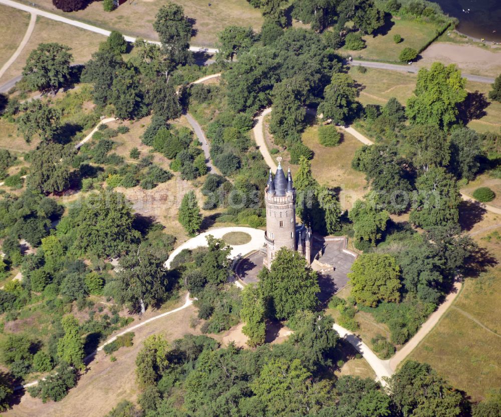 Potsdam from the bird's eye view: Castle of Schloss in the district Babelsberg in Potsdam in the state Brandenburg