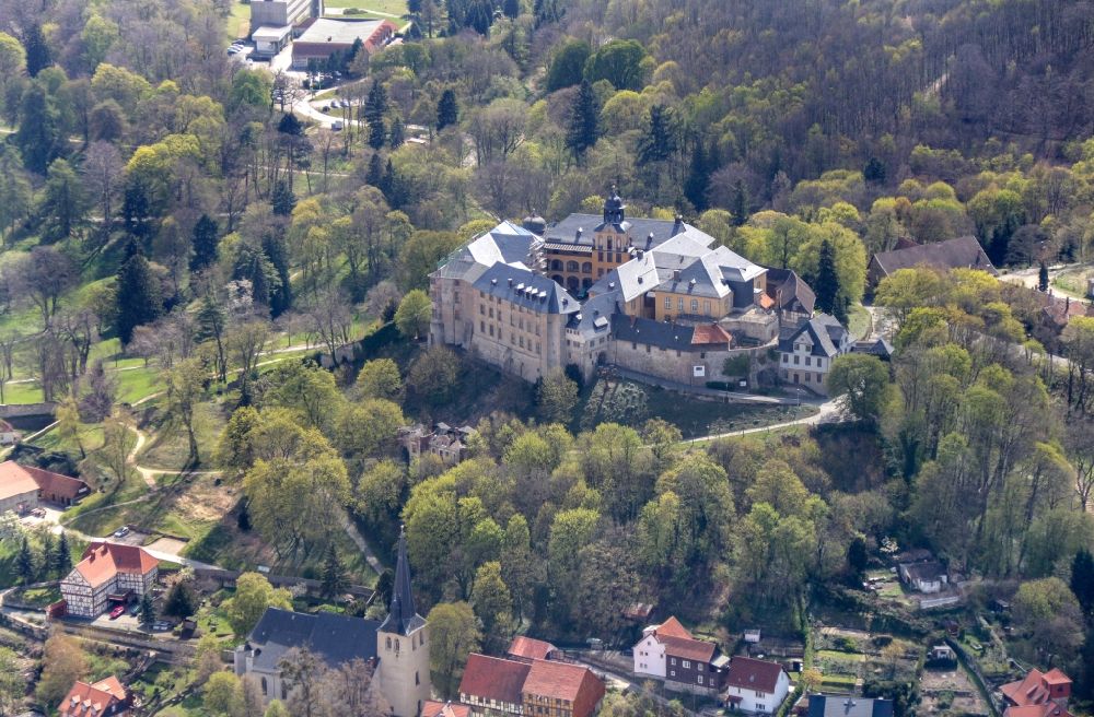 Aerial image Blankenburg (Harz) - Castle of Schloss Blankenburg in the district Blankenburg in Blankenburg (Harz) in the state Saxony-Anhalt