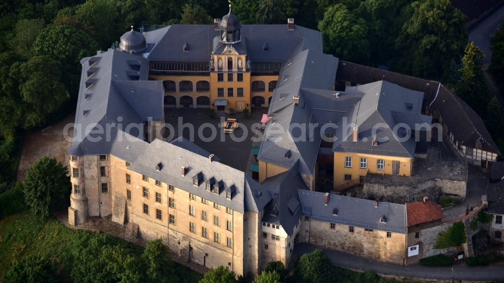 Blankenburg (Harz) from above - Castle of Schloss Blankenburg in the district Blankenburg in Blankenburg (Harz) in the state Saxony-Anhalt