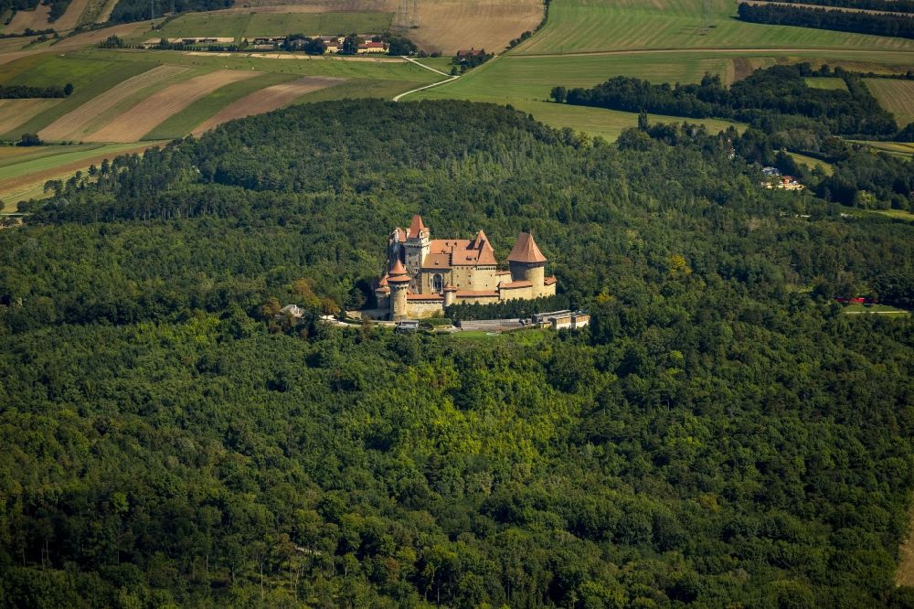 Leobendorf from above - Castle of Burg Kreuzenstein in Leobendorf in Lower Austria, Austria