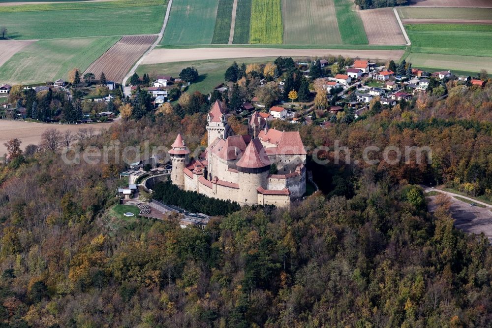 Leobendorf from above - Castle of Burg Kreuzenstein in Leobendorf in Lower Austria, Austria