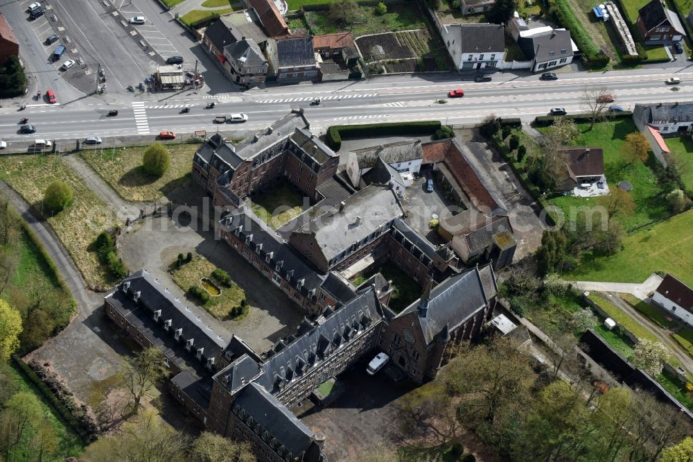 Lessines from above - Castle of Schloss on Chaussee Victor Lampe in Lessines in Region wallonne, Belgium