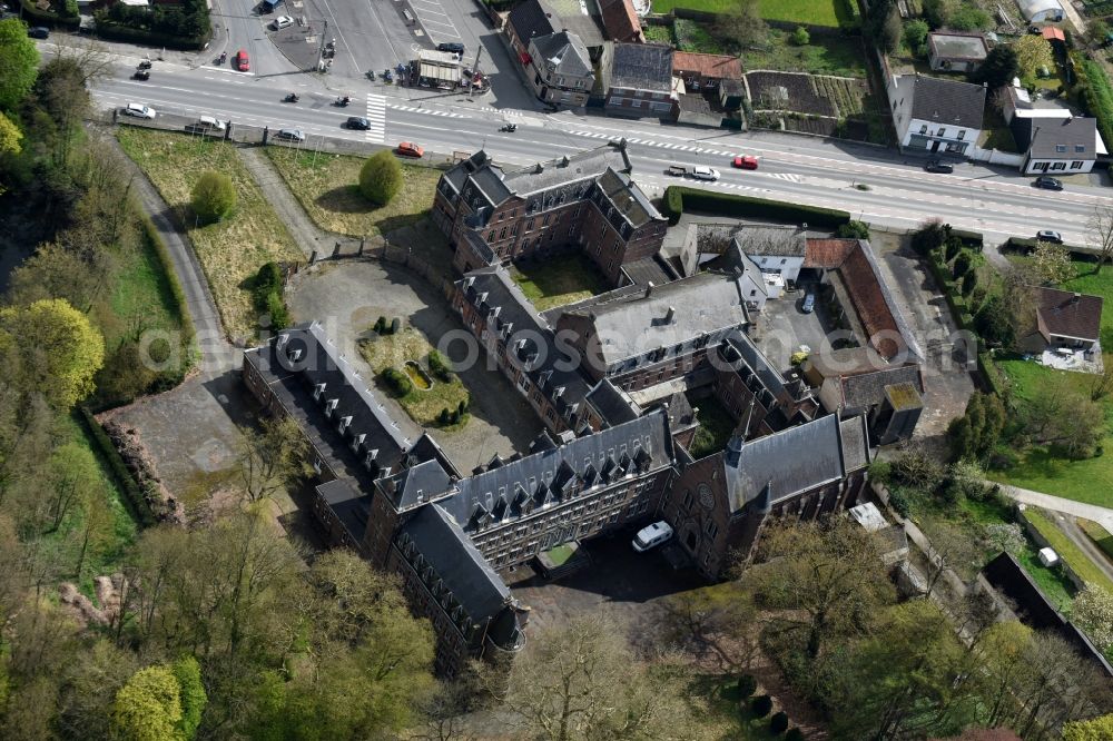 Aerial image Lessines - Castle of Schloss on Chaussee Victor Lampe in Lessines in Region wallonne, Belgium