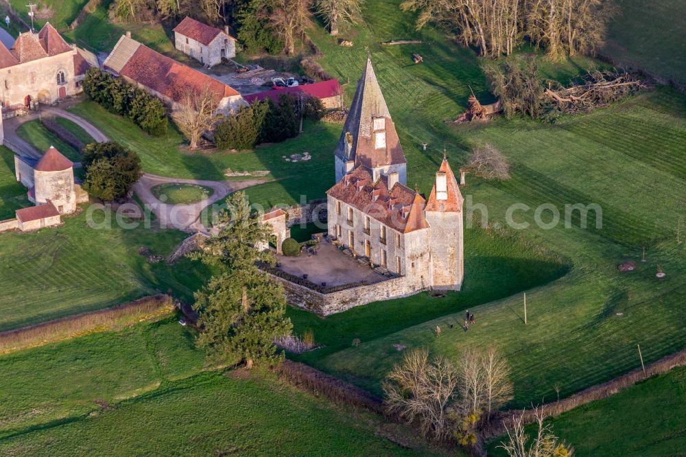 Aerial photograph Morlet - Castle of Chateau de Morlet in Morlet in Bourgogne-Franche-Comte, France