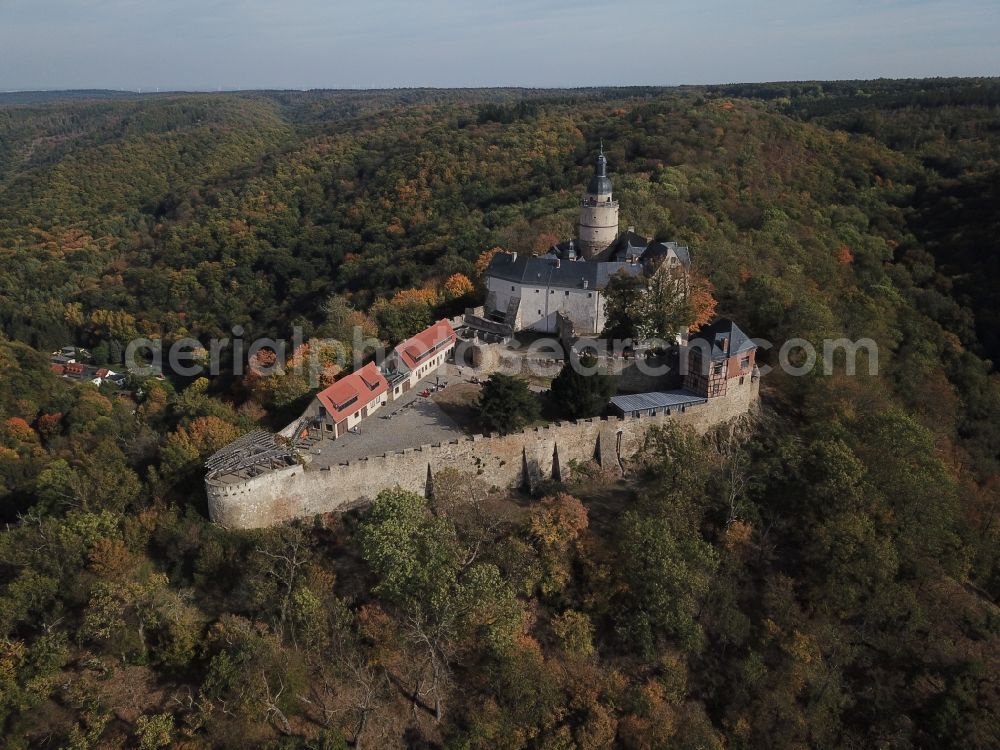 Aerial image Falkenstein/Harz - Castle of Schloss in Falkenstein/Harz in the state Saxony-Anhalt, Germany
