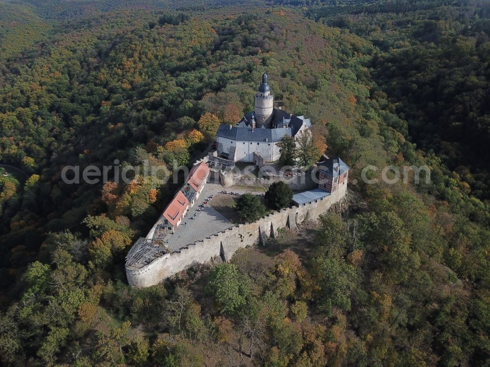 Aerial photograph Falkenstein/Harz - Castle of Schloss in Falkenstein/Harz in the state Saxony-Anhalt, Germany
